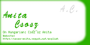 anita csosz business card